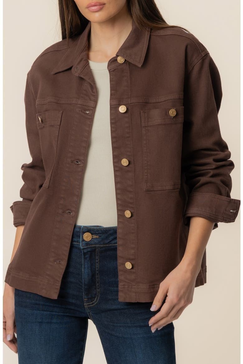 Barb Stretch Cotton Shirt Jacket 1