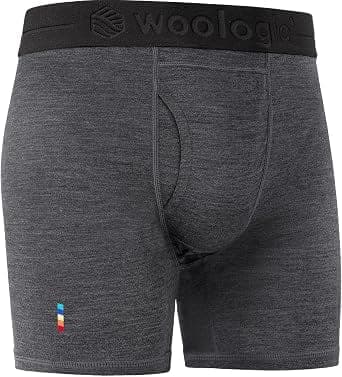 100% Merino Wool Boxer Briefs for Men, Slim Fit Breathable Moisture Wicking Underwear for Hiking, Travel & Everyday 1