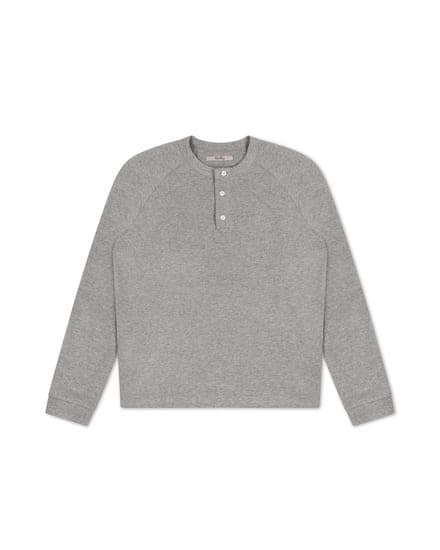 Cole Henley Long Sleeve Heather Grey 1