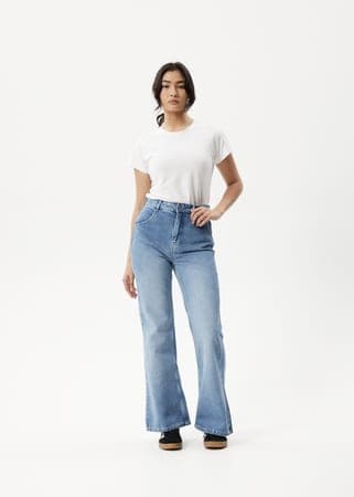 Womens Marsha - Denim Slim Flared Jean - Worn Blue 1