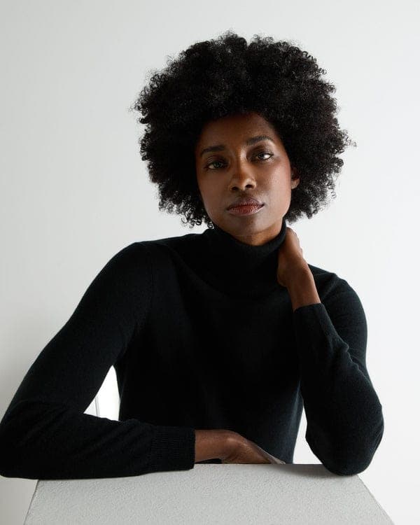 Women's Luna Turtle Neck Cashmere Sweater 1