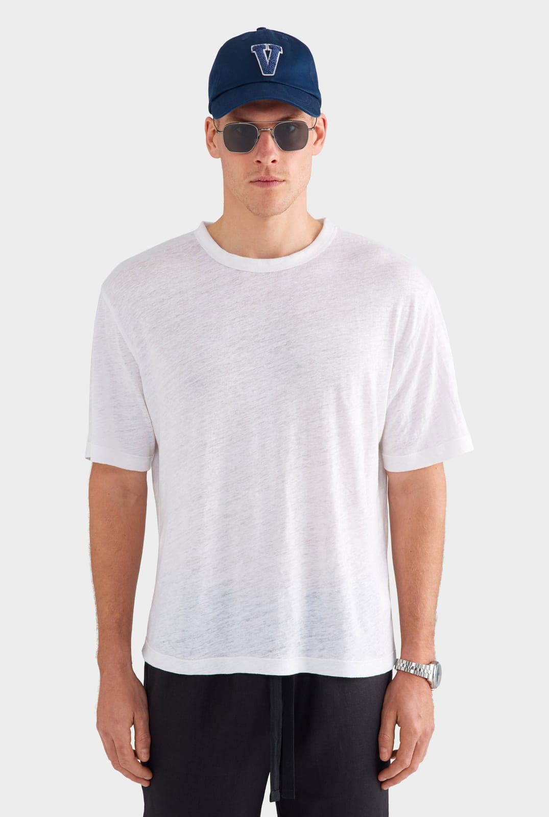 Linen Standard T Shirt - White 1