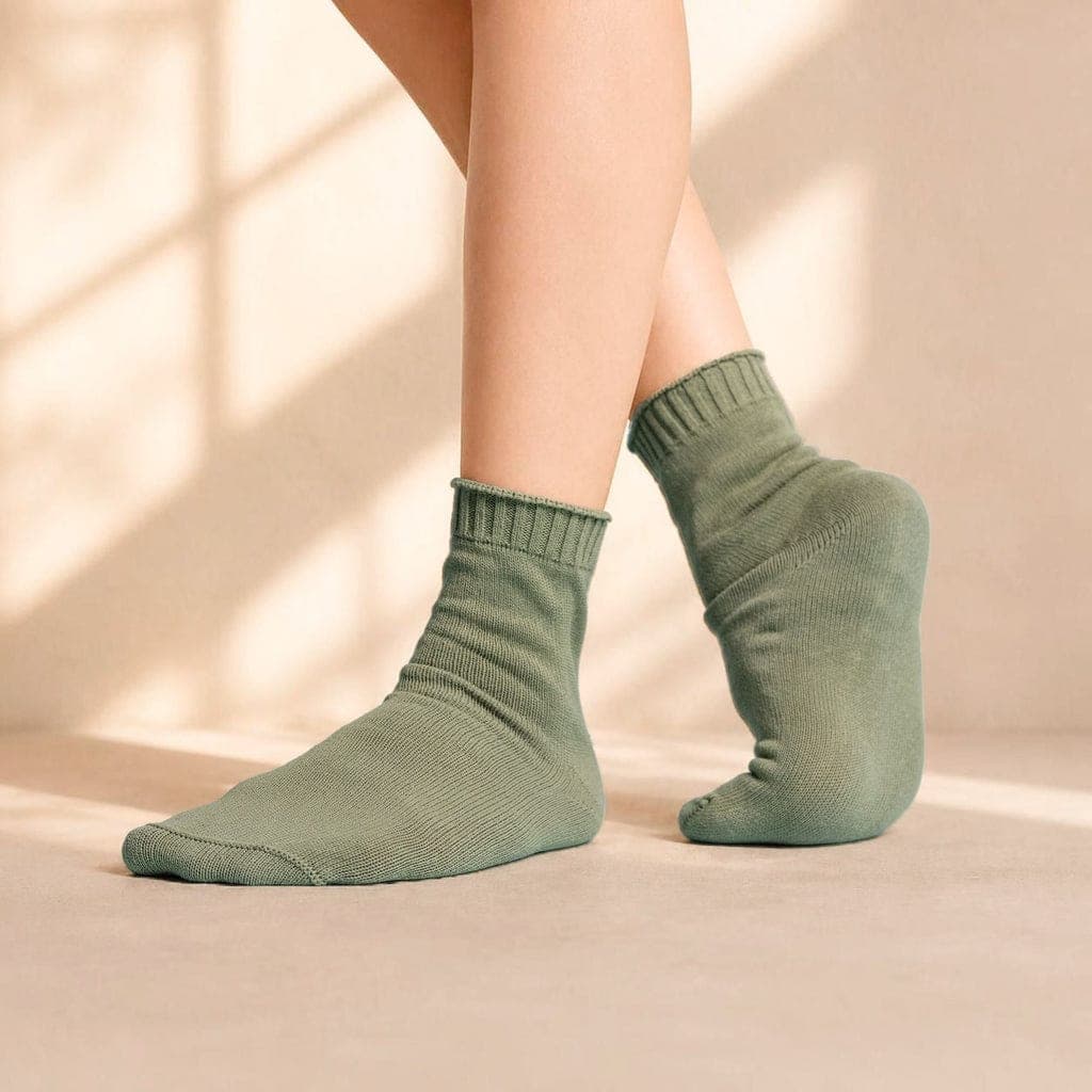 PUREMEADOW Elastic-free 2-Ply 100% Organic Cotton Socks 1