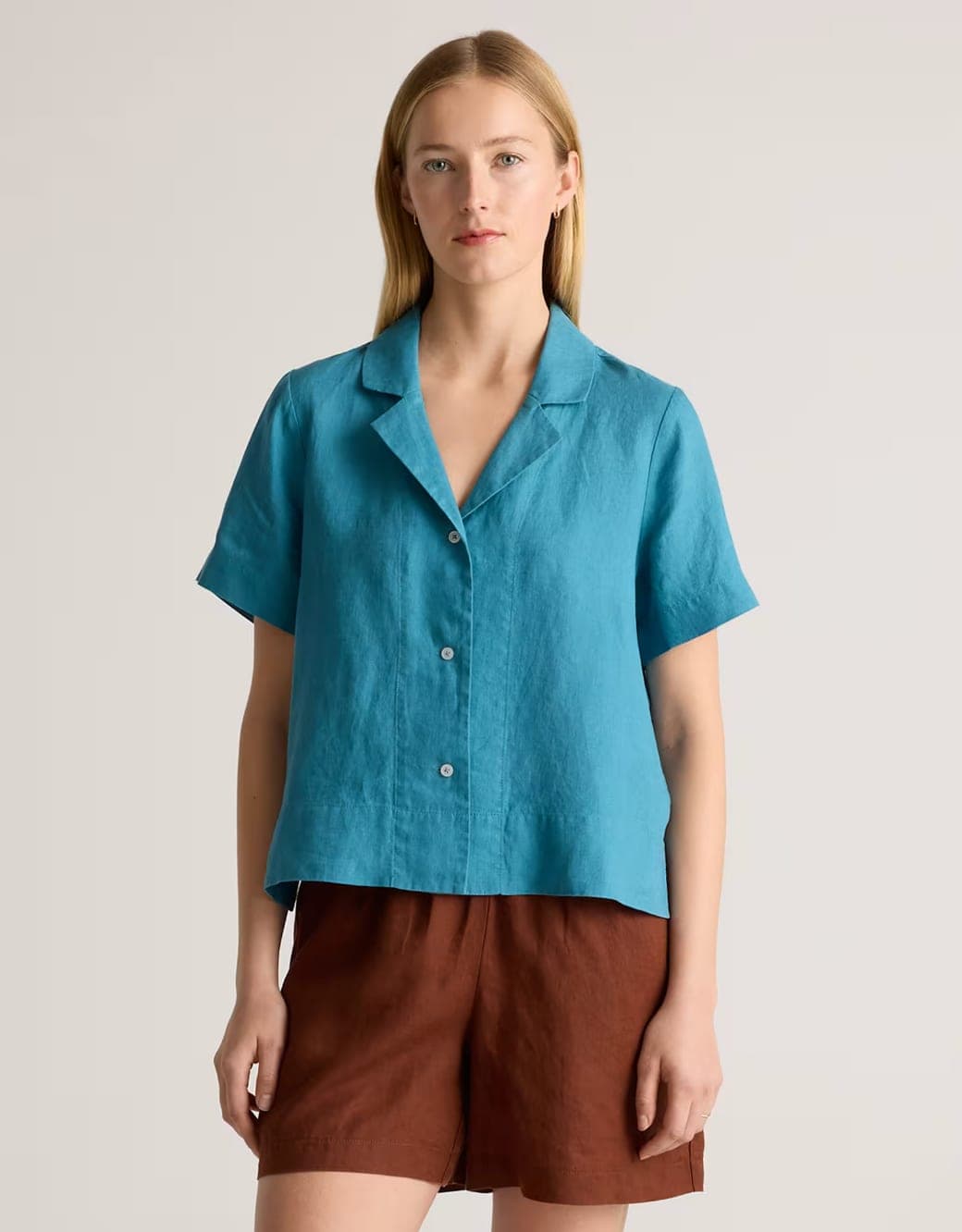 100% European Linen Short Sleeve Shirt 1