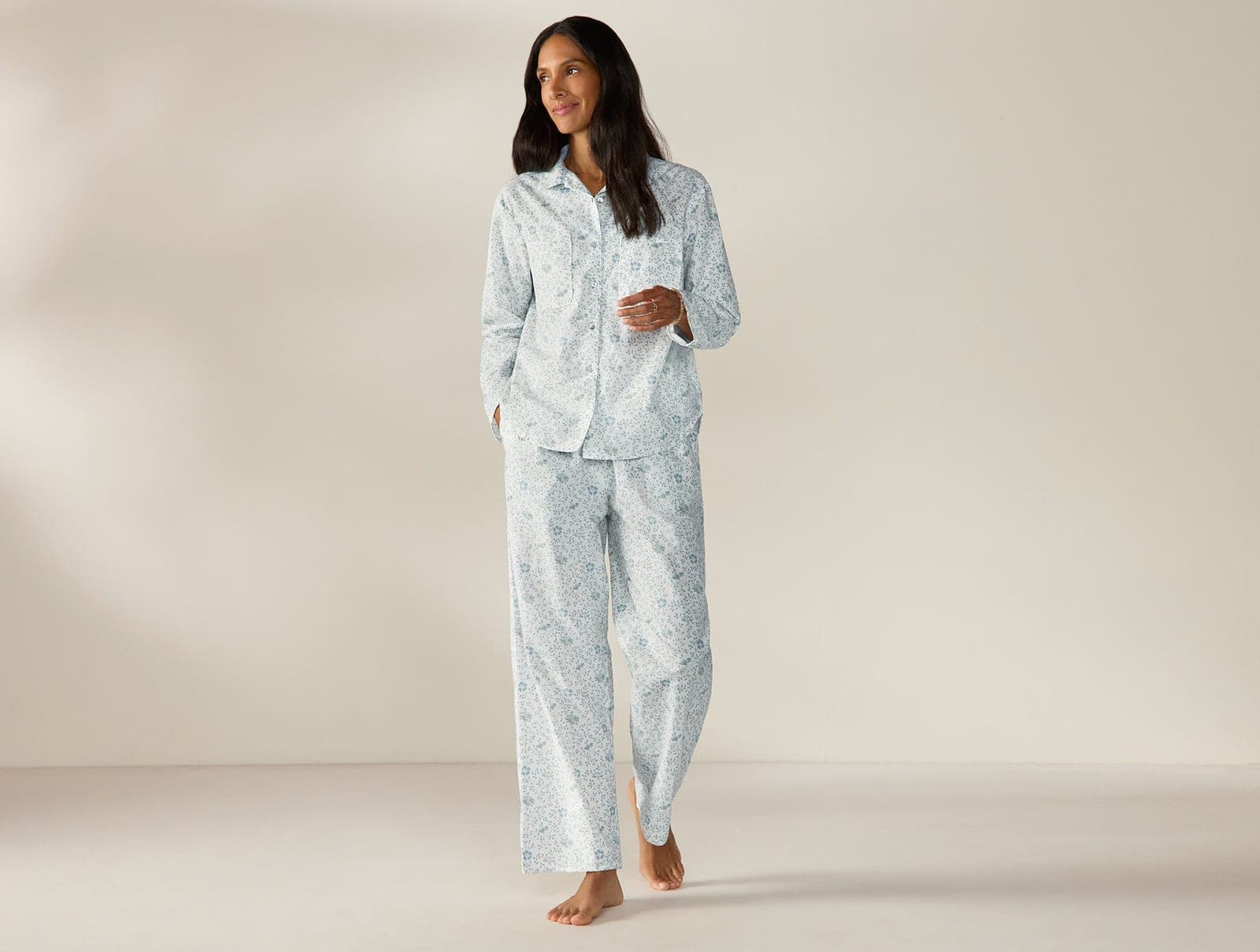 Women's Isla Organic Cotton Long Sleeve Pajama Set 1
