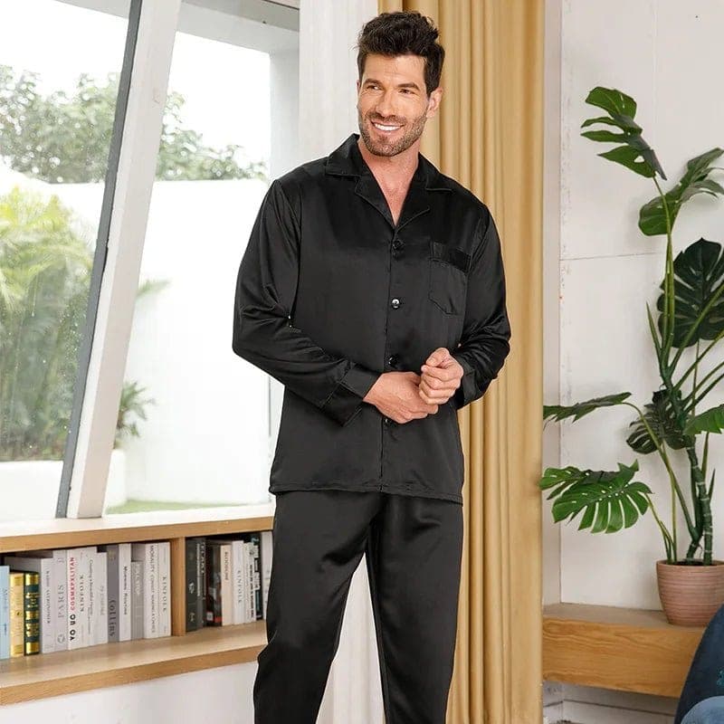 Silk Pajamas for Men 100% Real Silk Pajamas Set 1