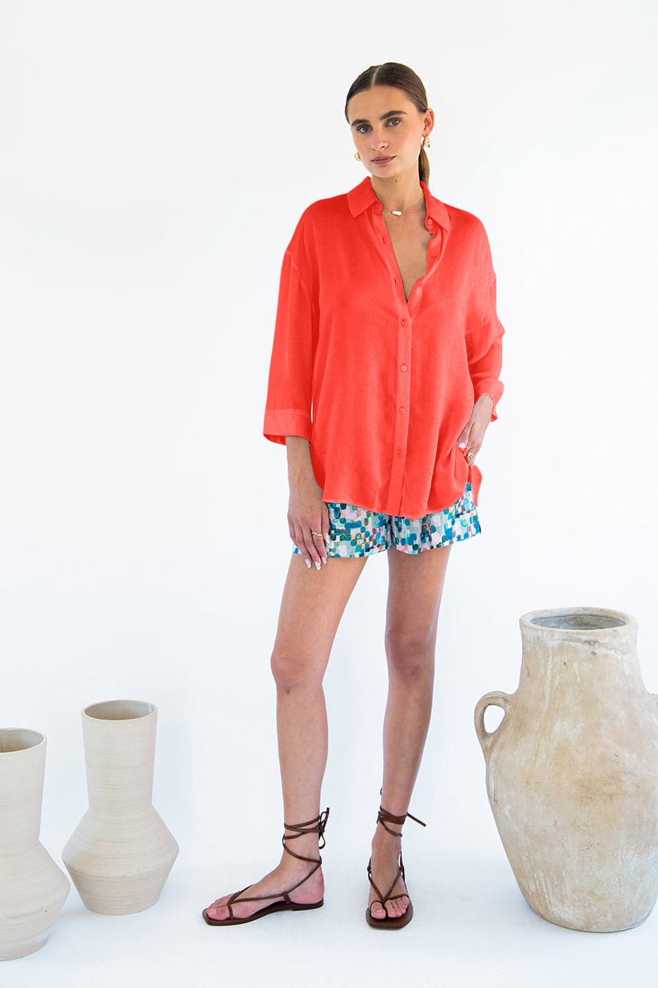 Livia Boyfriend Shirt - Linen 1
