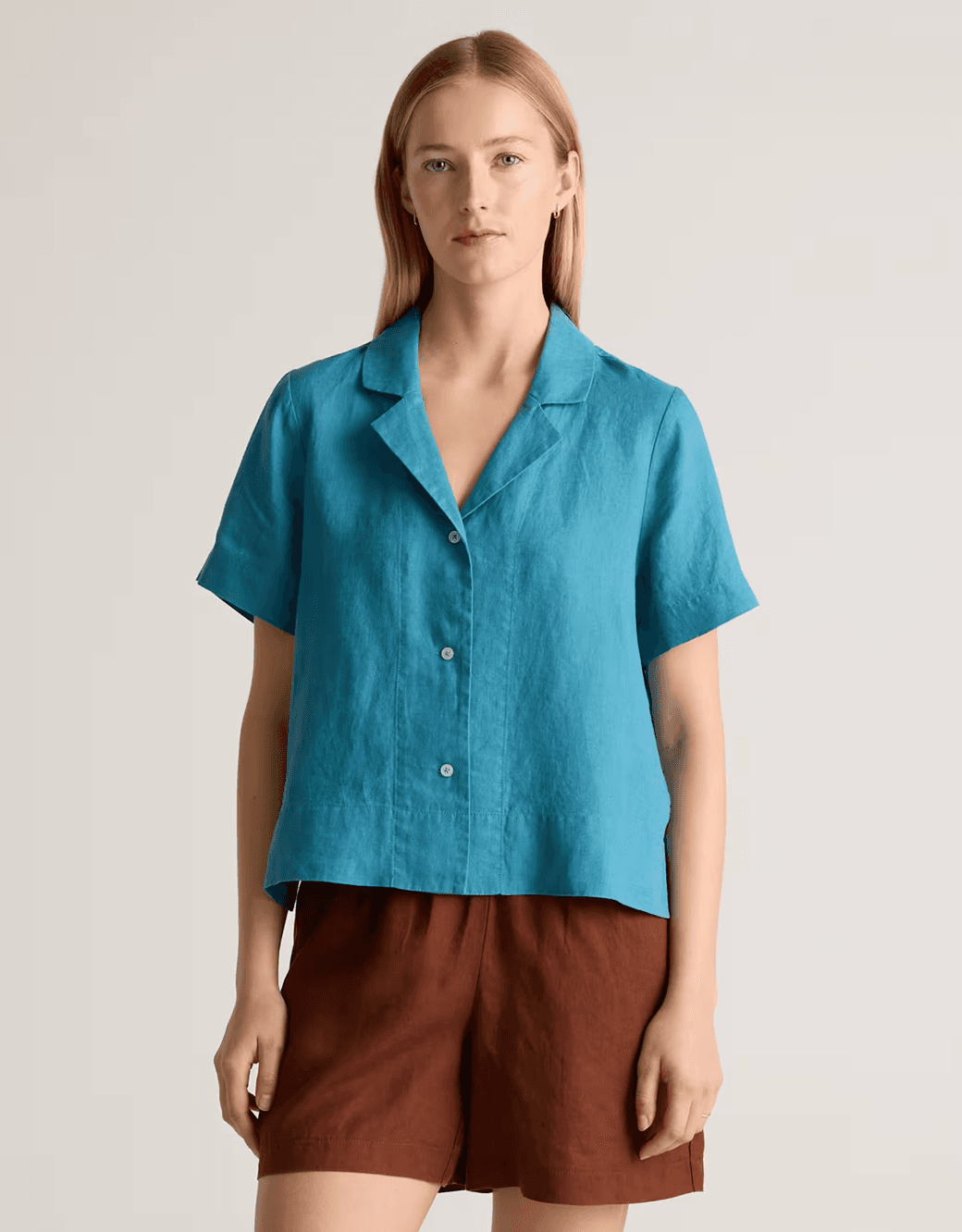 100% European Linen Short Sleeve Shirt