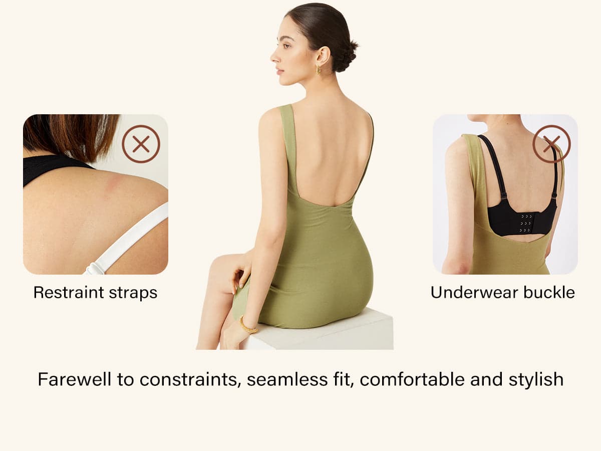 Cooling Open Back Bandless Brami Mini Dress 1