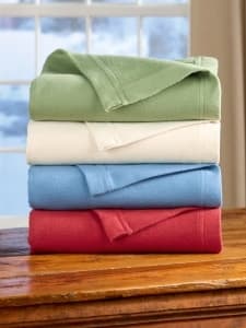 Portuguese Cotton Double-Flannel Blanket or Throw