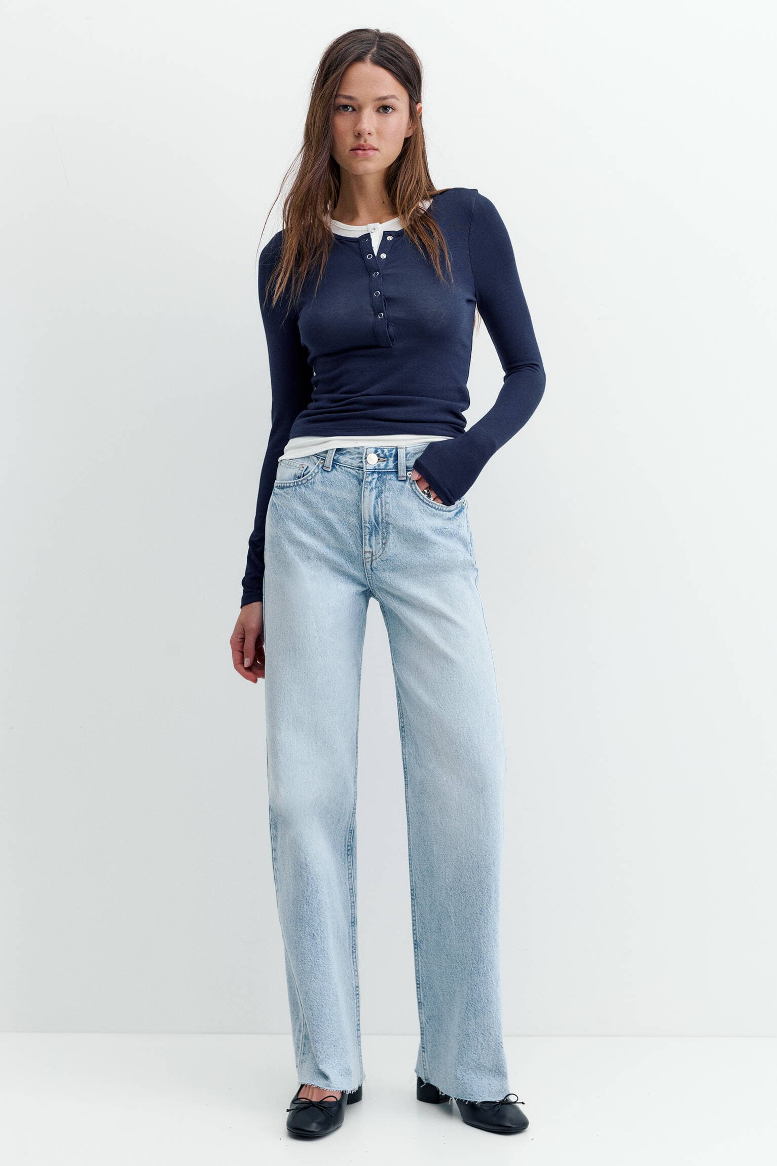 Jeans droits larges