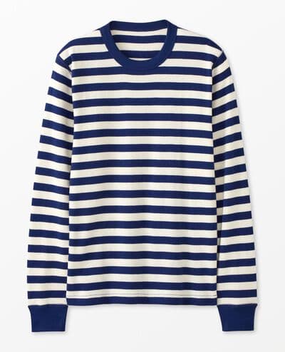 Adult Striped Long John Pajama Top