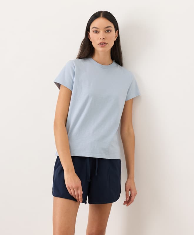Organic Soft-Slub Essential Crewneck Tee