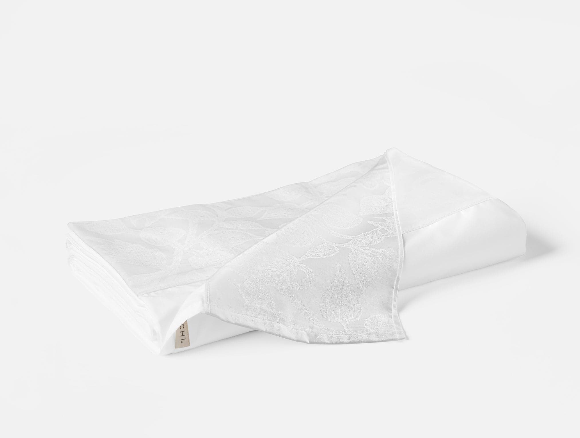 Heritage Organic Percale Jacquard Border Flat Sheet 1