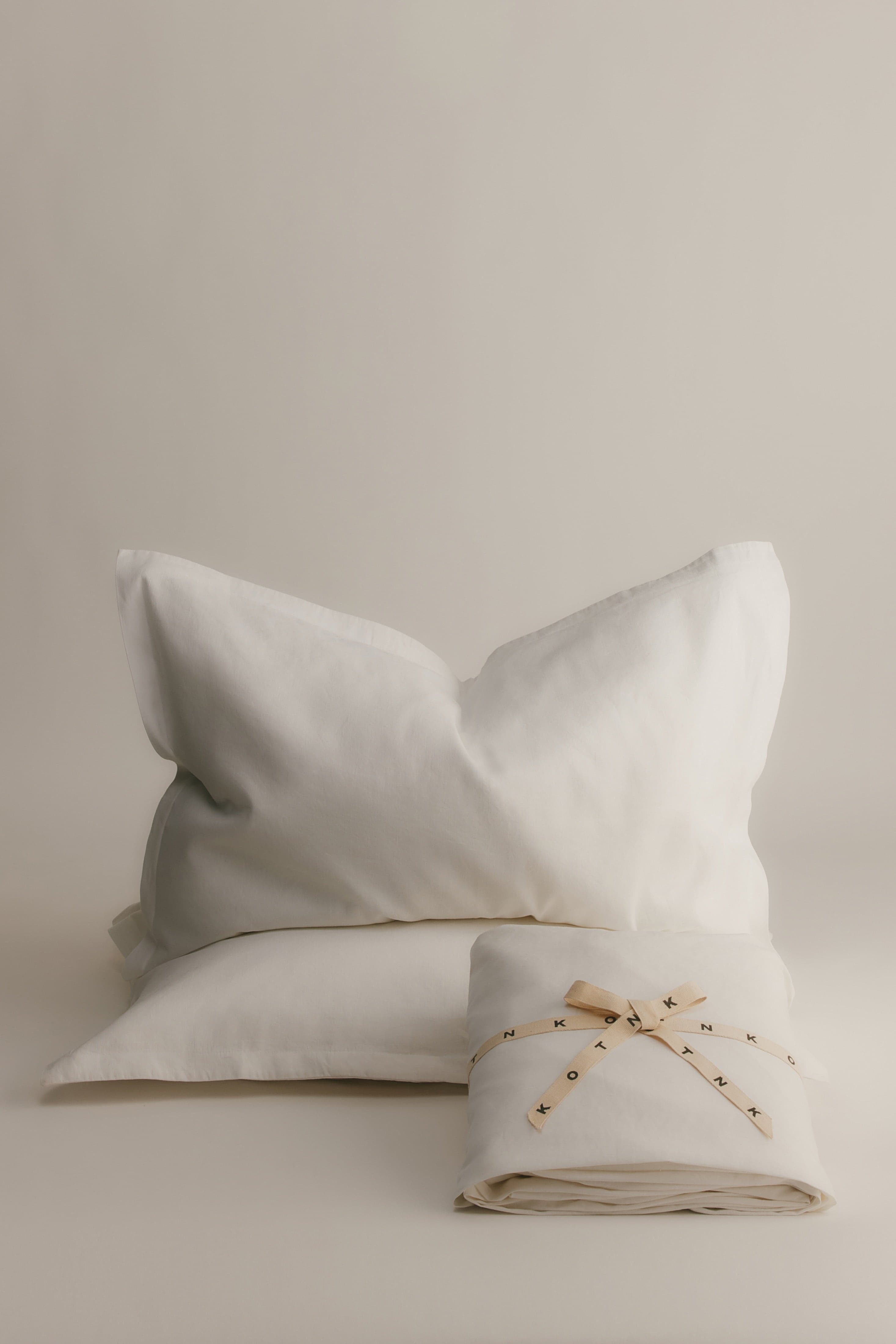 Ensemble drap-housse et oreiller en lin