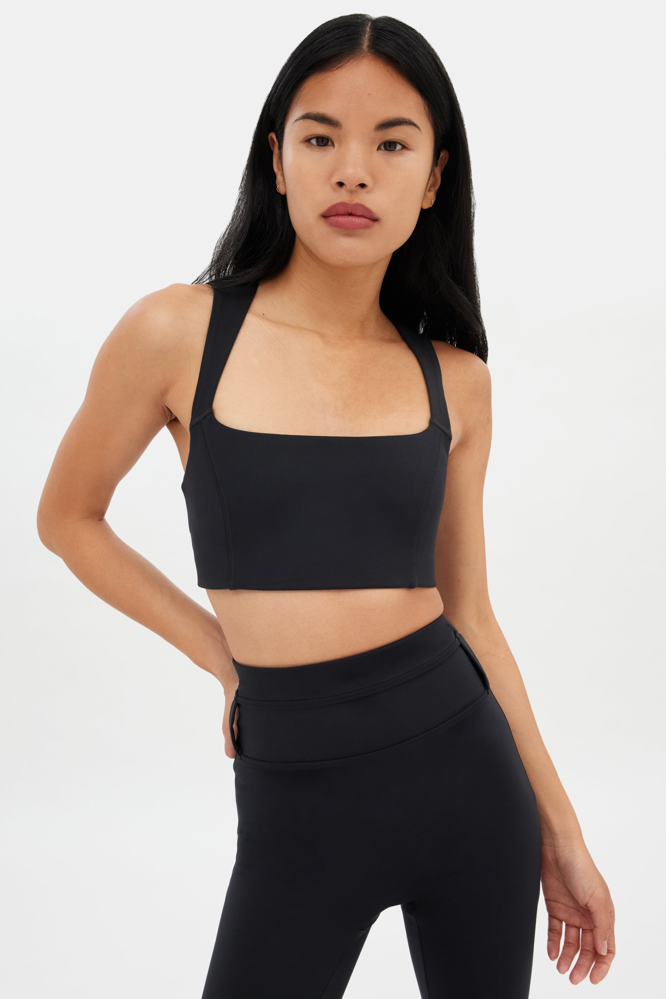 Black Natalie Seamed Bra