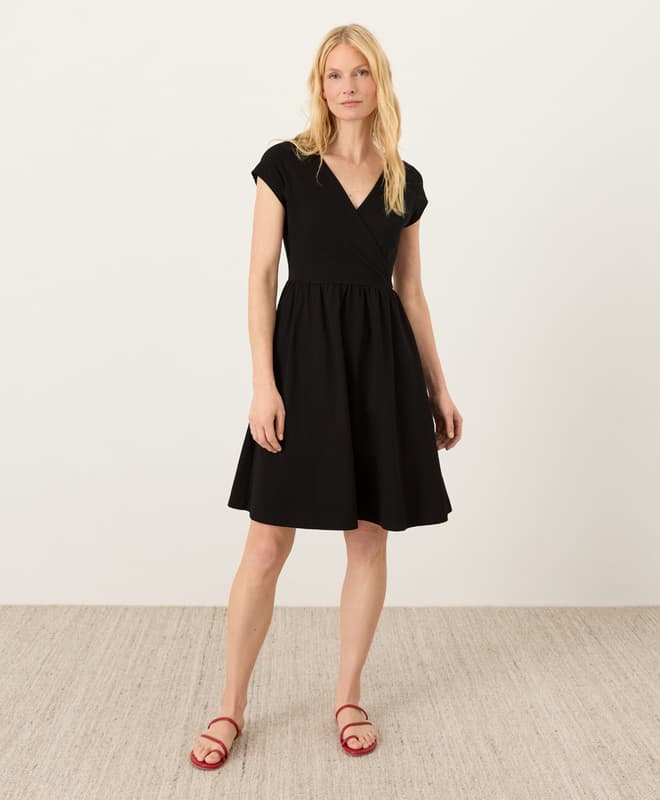 Organic Fit & Flare Crossover Dress 1