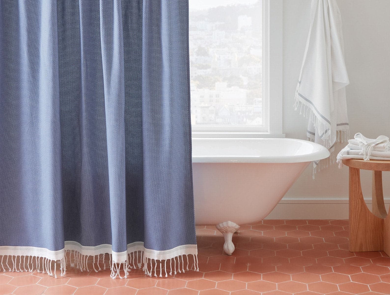 Mediterranean Organic Shower Curtain 1