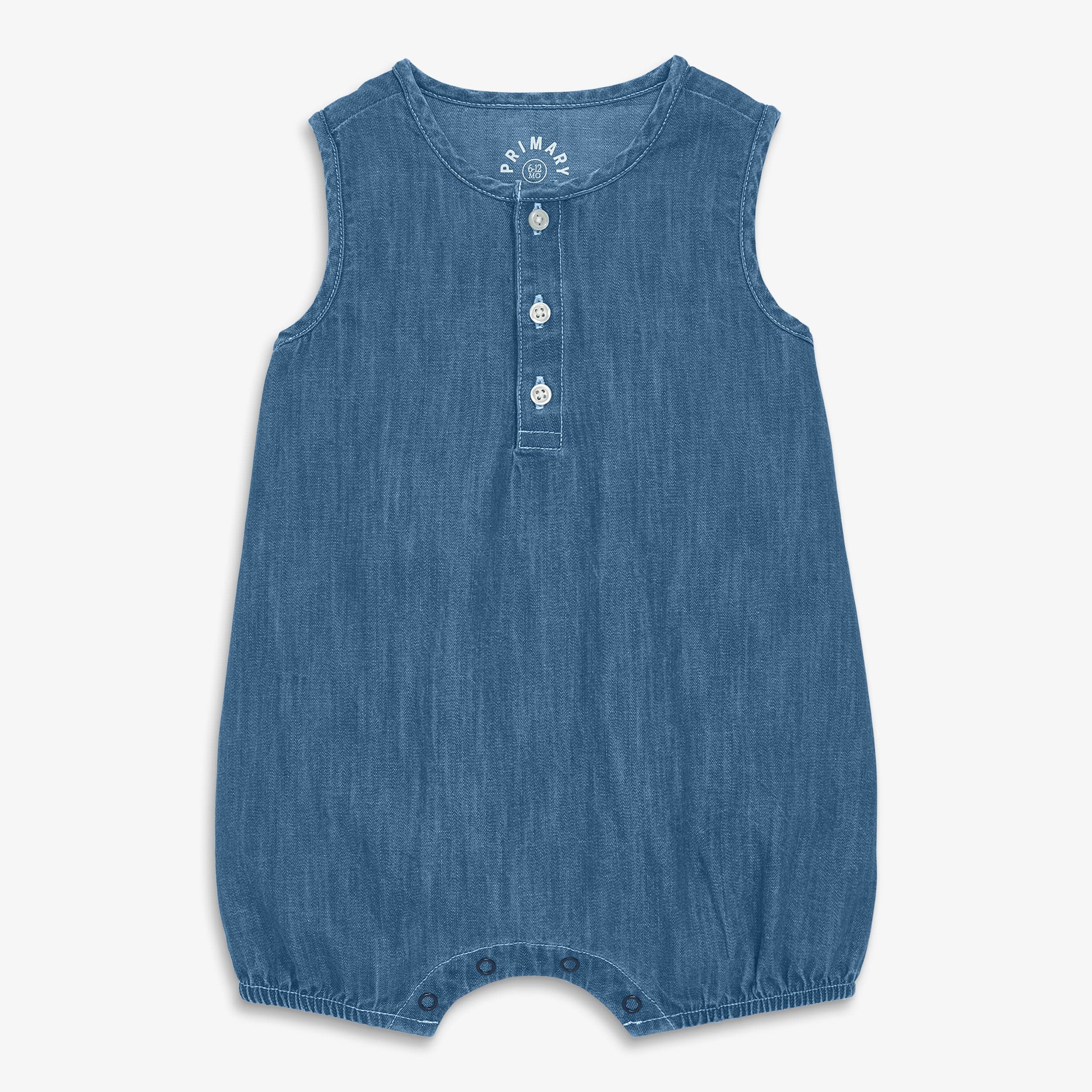 Clearance baby chambray henley tank shortie