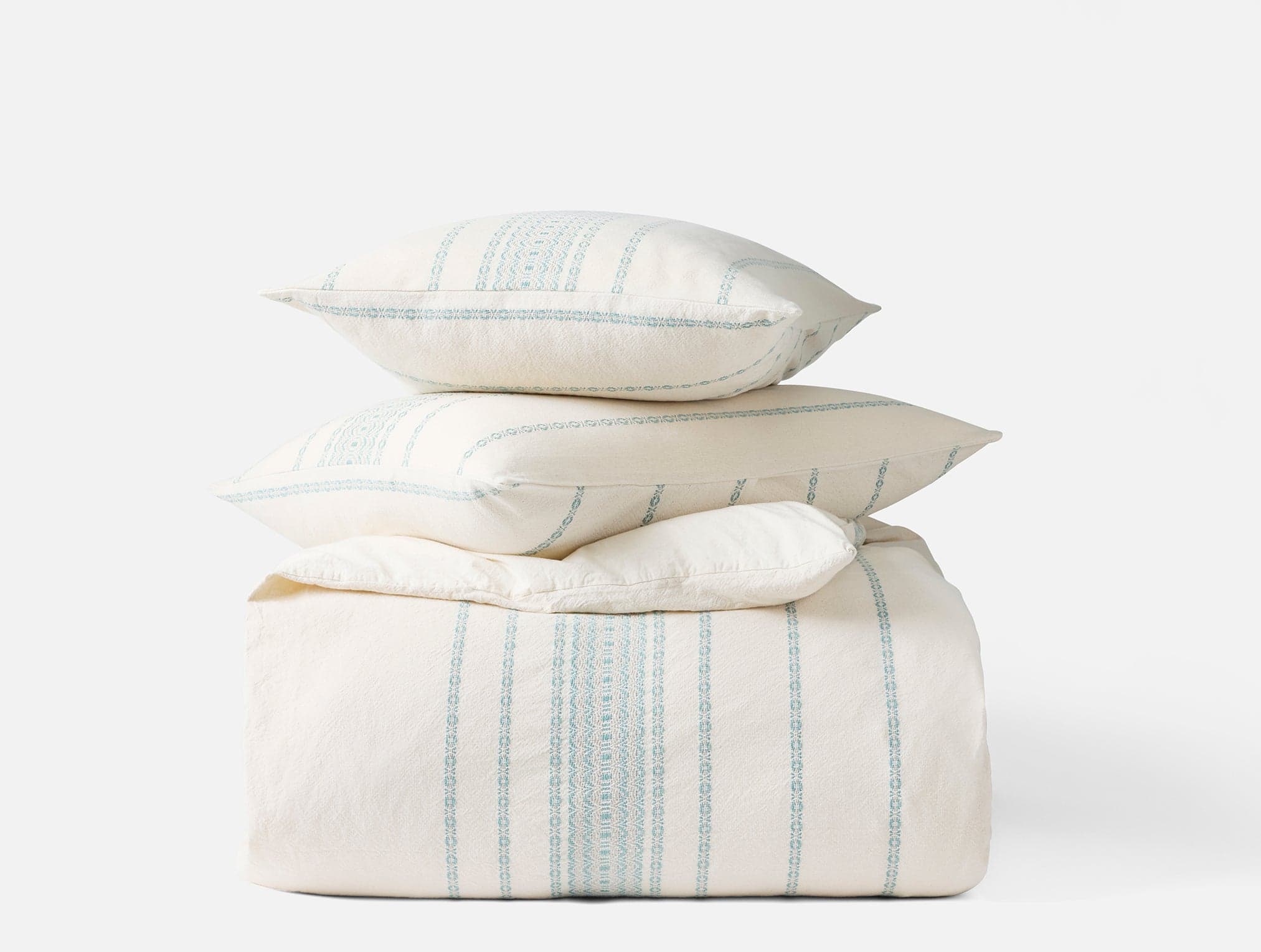 Rippled Stripe Organic Duvet Set 1