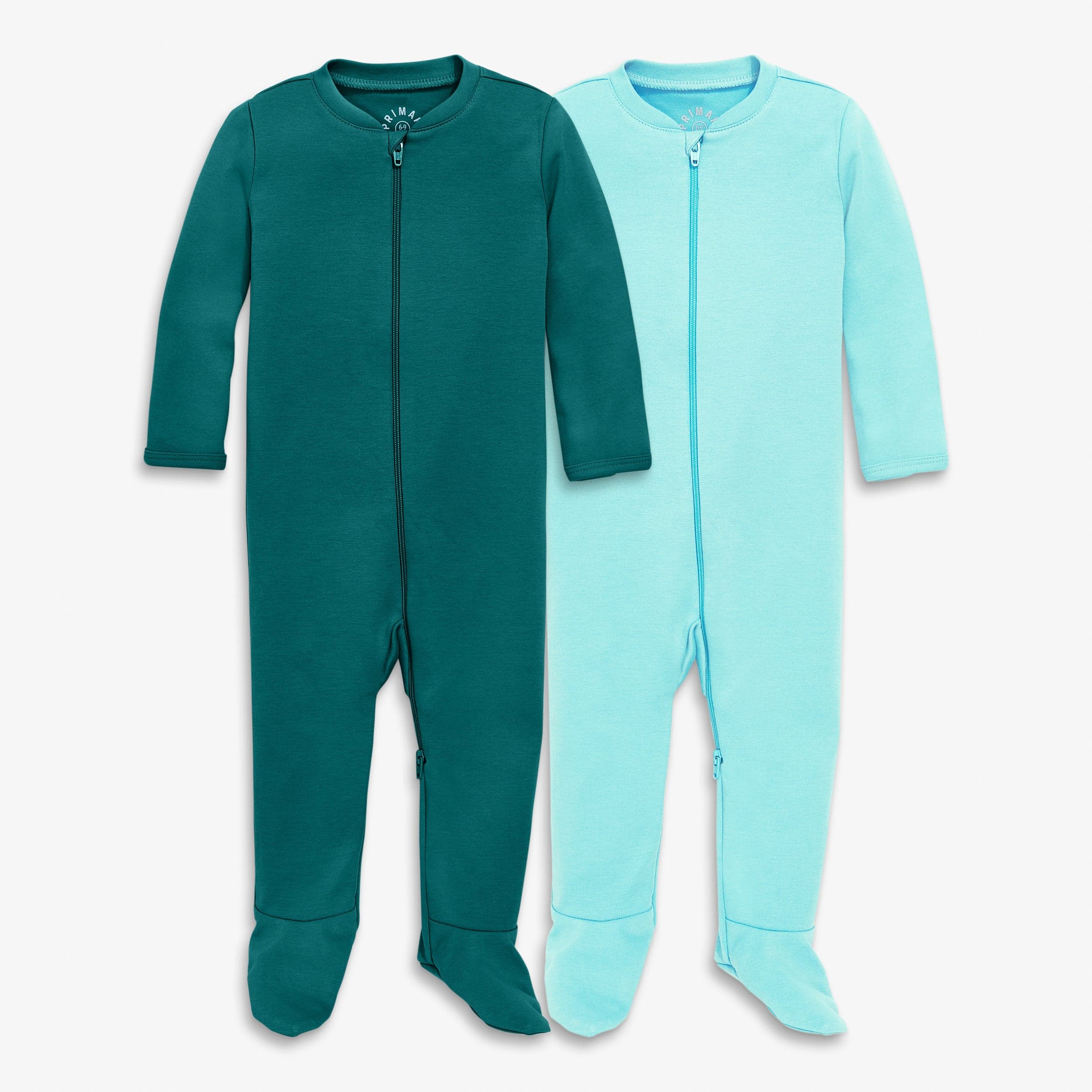 Baby organic zip footie 2-pack 1