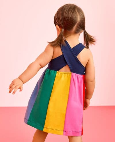 Baby Crossback Rainbow Skater Dress