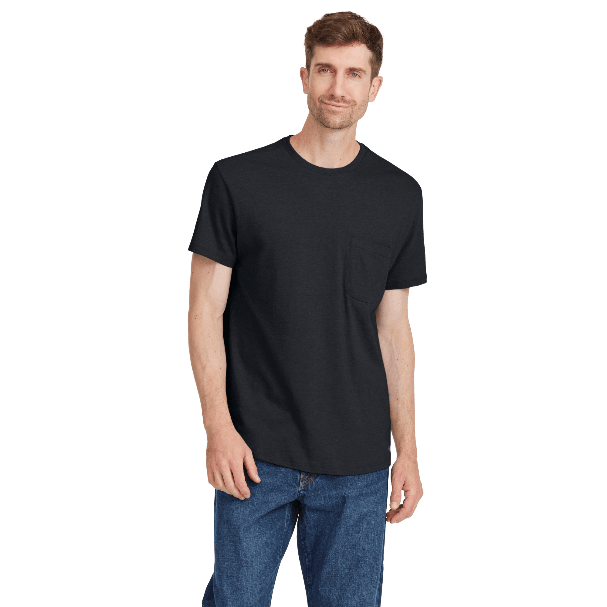 Men's Soft Merino Tee - True Black