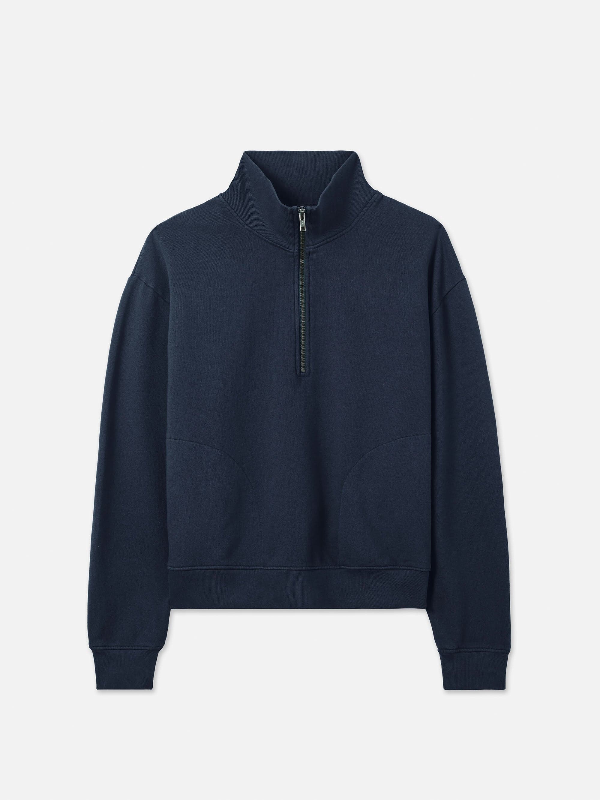 Organic Fleece Quarter Zip Sweatshirt 1