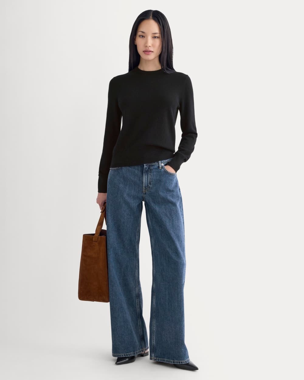 Cashmere Slim Crew Sweater 1