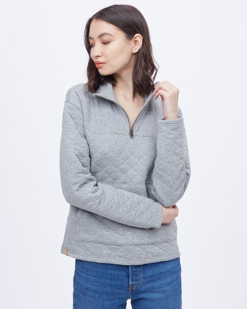 Womens 1/4 Zip Quilted Fleece