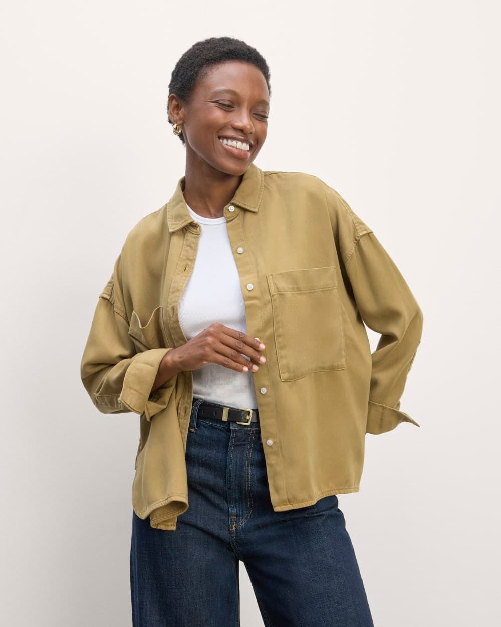 The Boxy Overshirt in Buttersoft 1