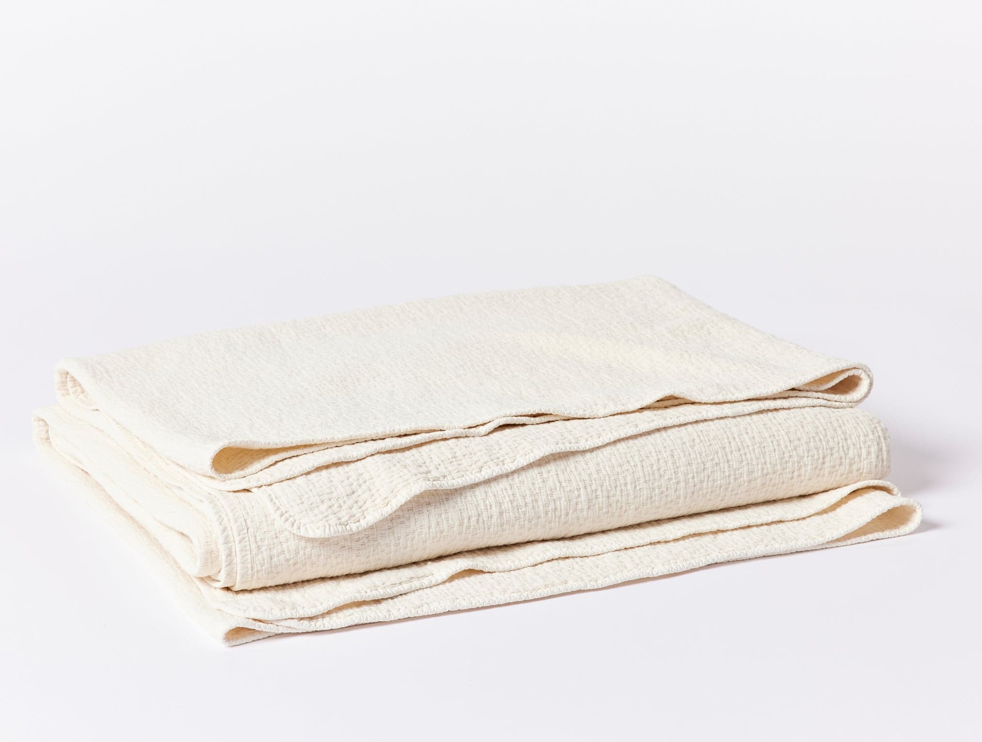Cascade Organic Matelasse Coverlet 1