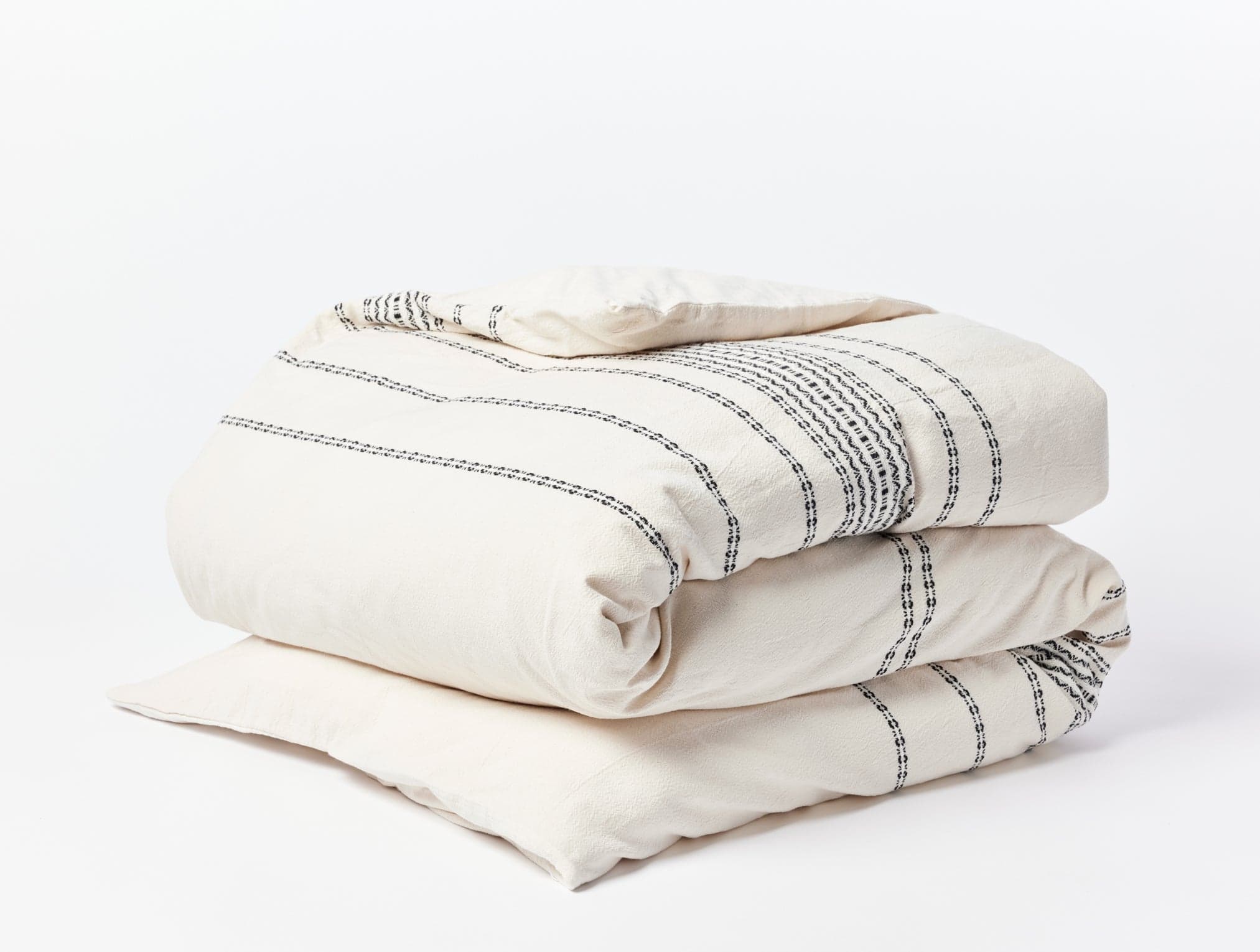 Rippled Stripe Organic Duvet Cover 1