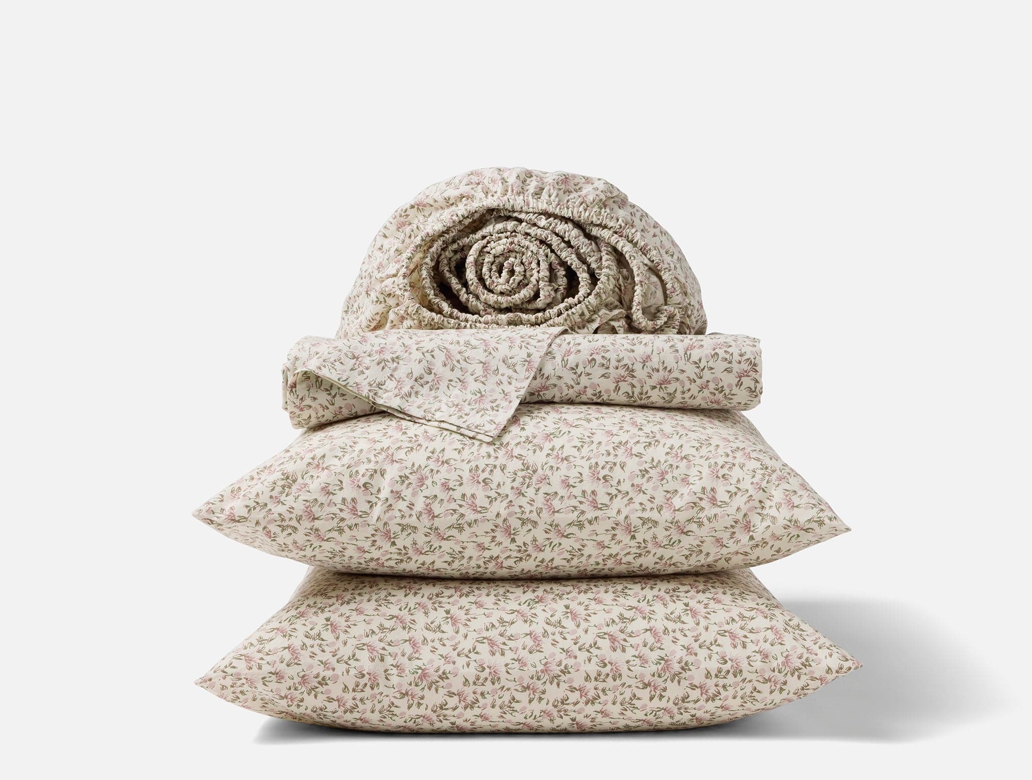 Organic Print Percale Sheet Set 1