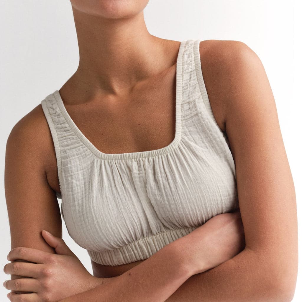 Organic Gauze Cropped Top 1