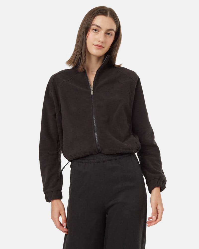 Recycled Polyester Mock Neck Full Zip