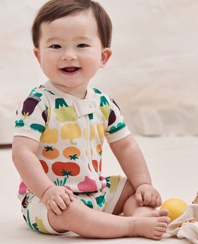 Baby Earth Day 2-Way Zip Shortie Sleeper