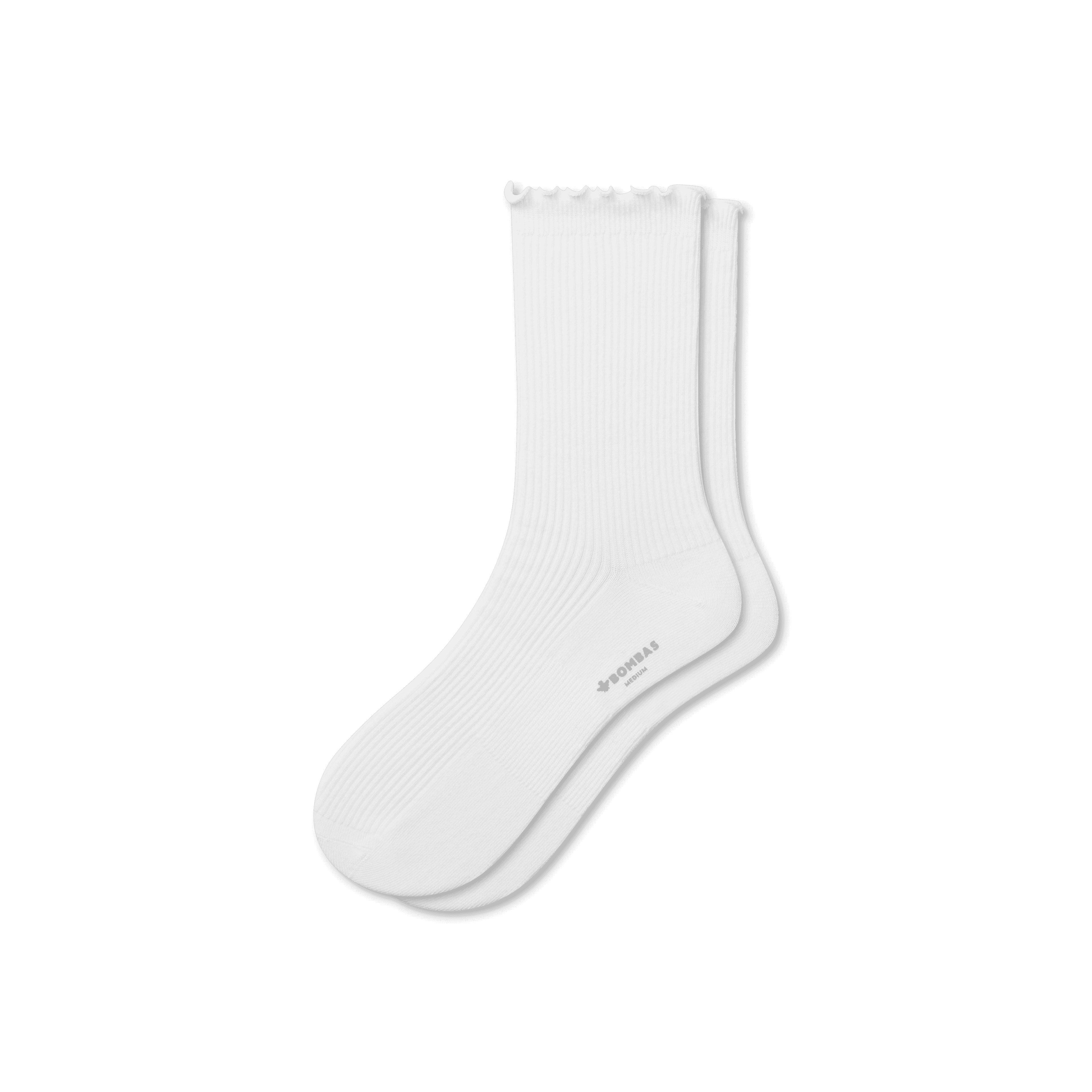 Women's Ruffle Rib Half Calf Socks 1