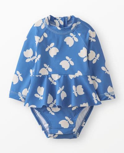 Baby One-Piece Skirted Rashguard Swimsuit
