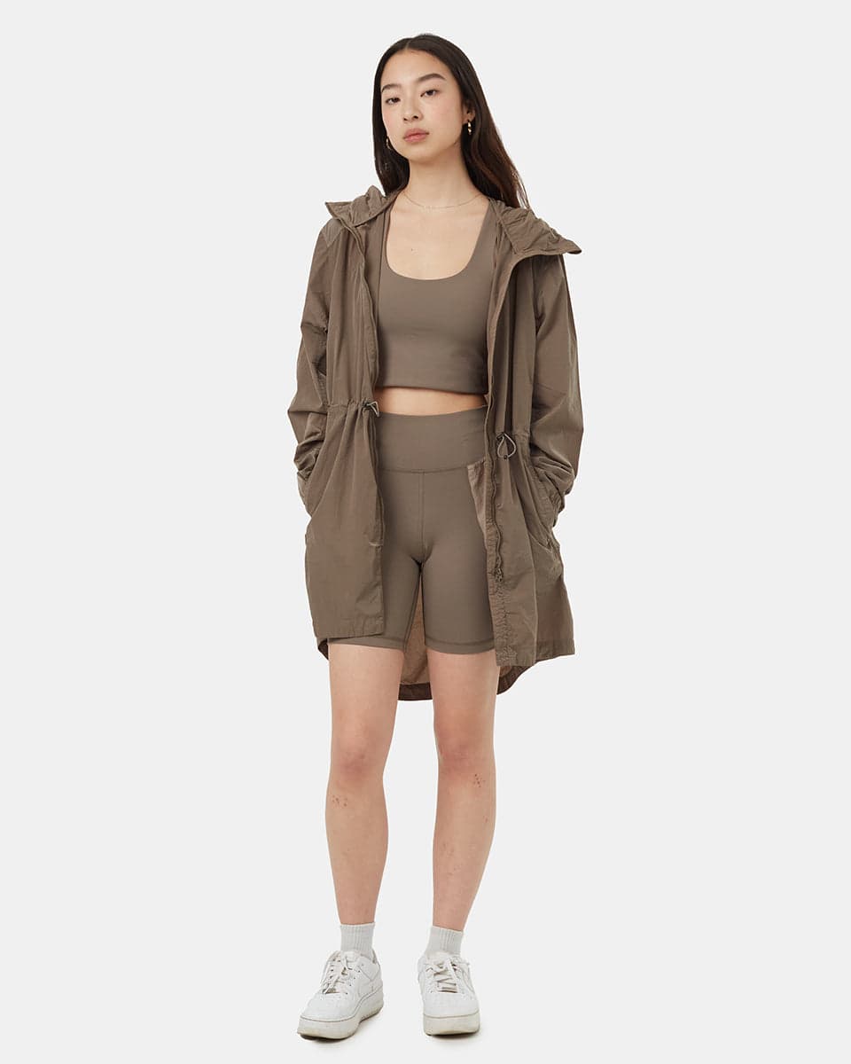 Womens Recycled Nylon Long Jacket