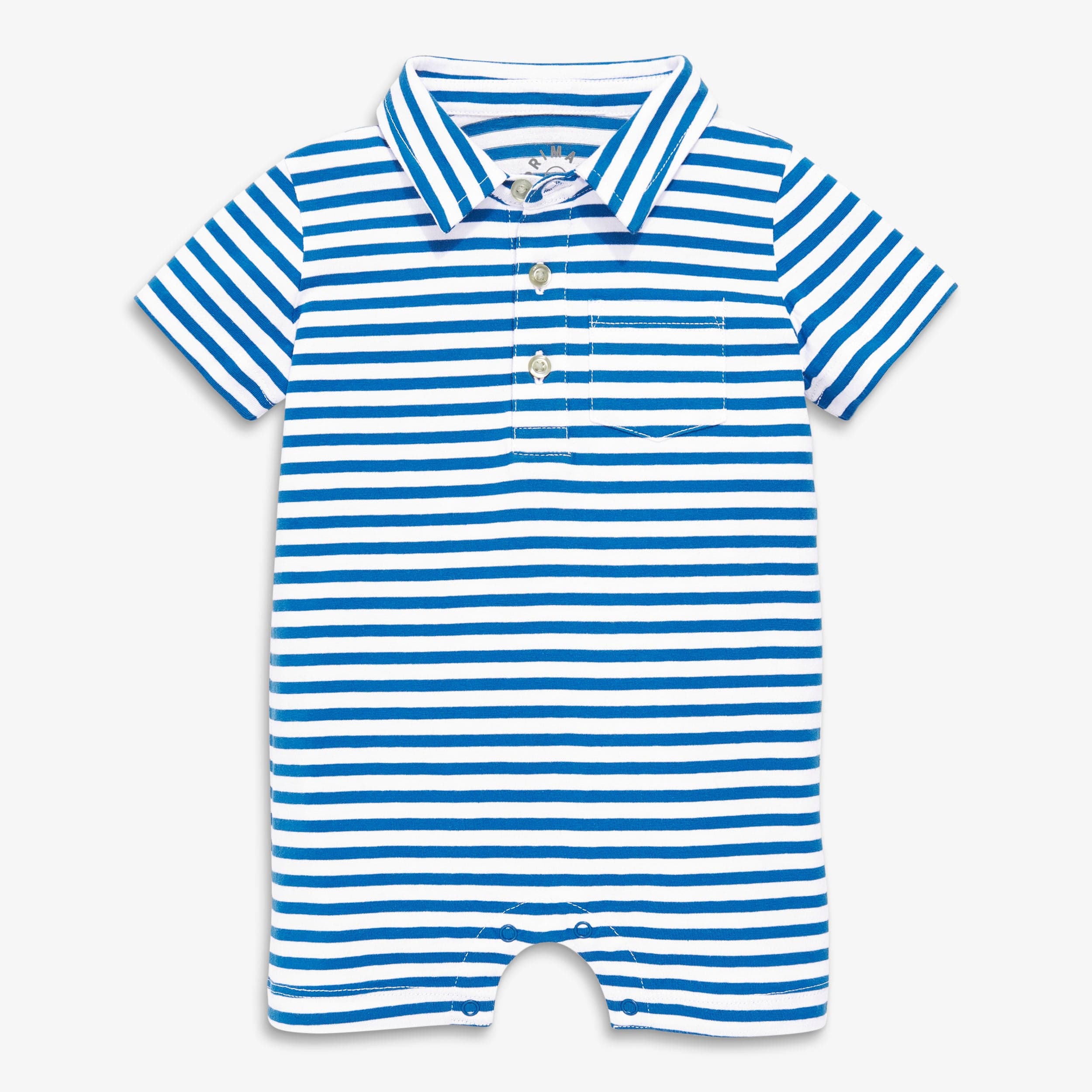 Baby polo shortie in mini stripe