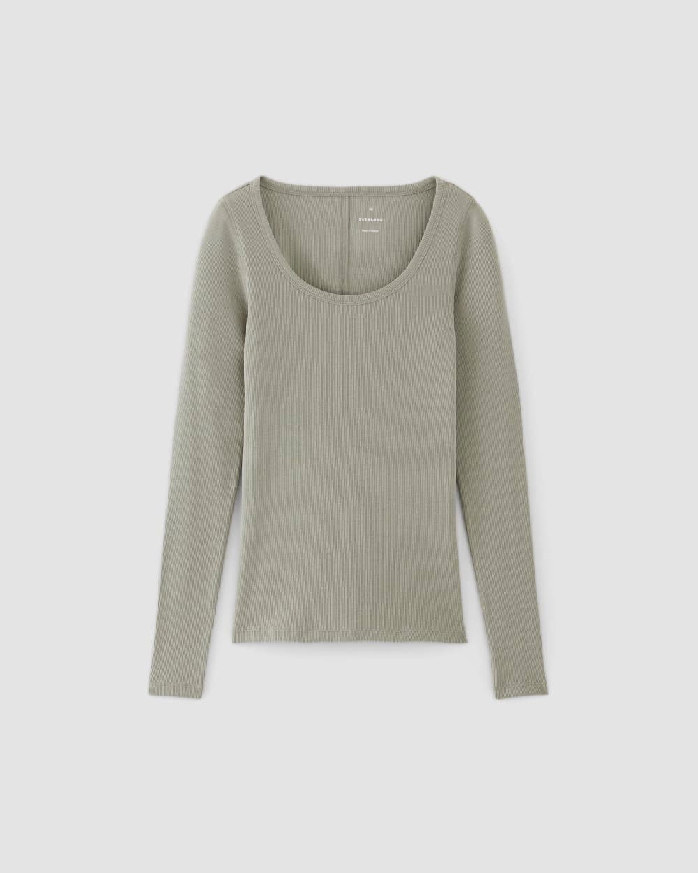 The Luxe Rib Long-Sleeve Scoop-Neck Tee