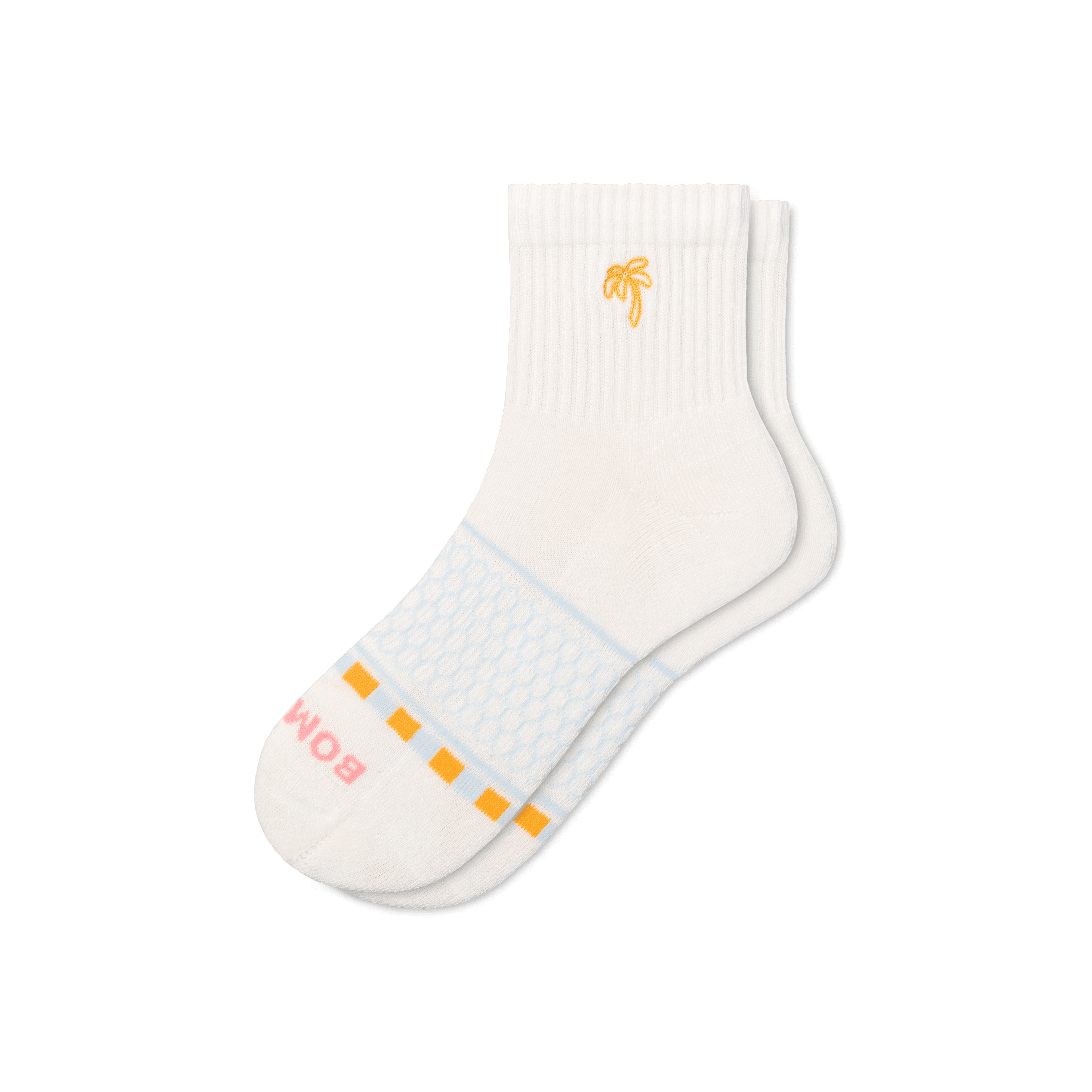 Women's Beach Day Embroidered Quarter Socks 1