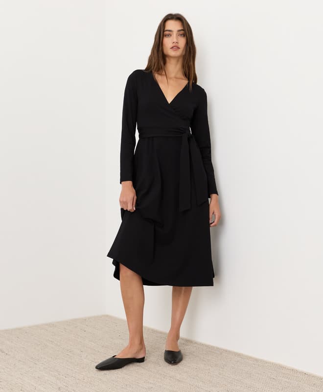 Fit & Flare Wrap Dress