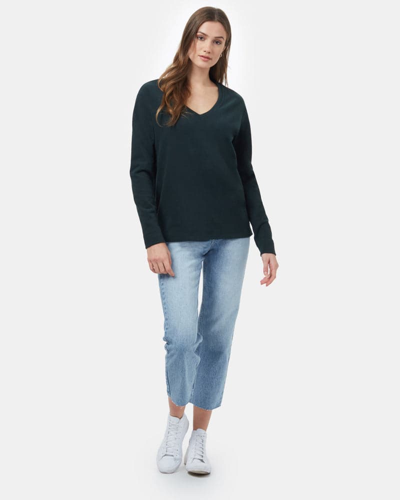 Womens Luxe V-Neck Fleece