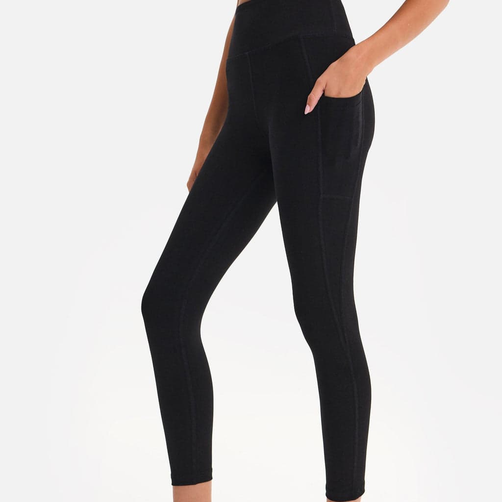Organic Stretch Midi Legging with Pockets 1
