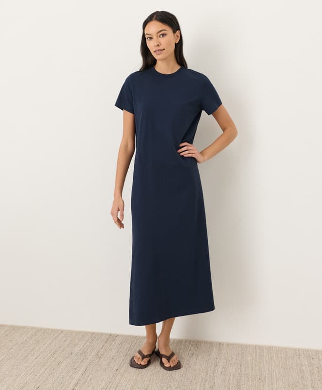 Soft-Slub Essential Easy Tee Maxi Dress