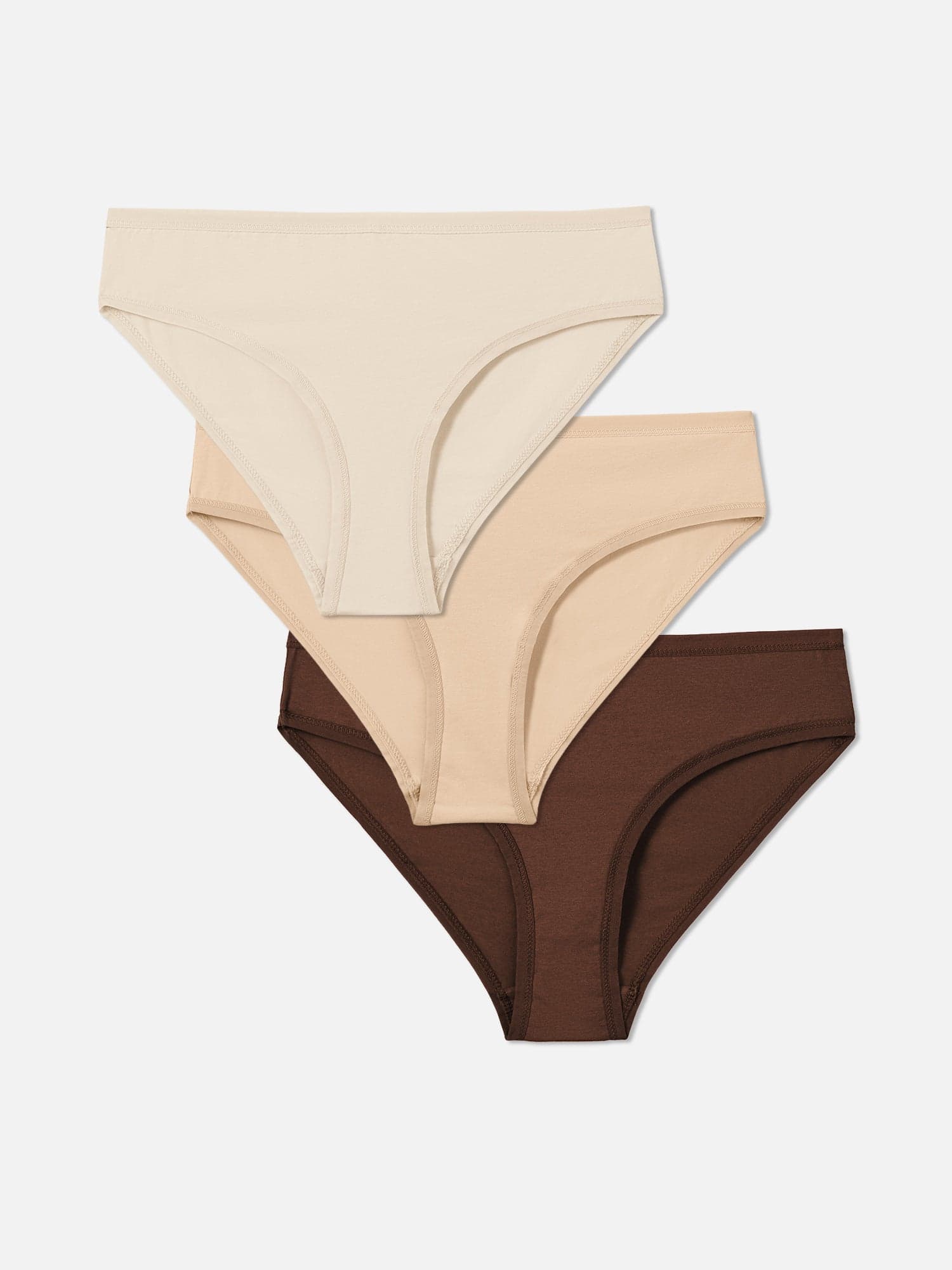 Organic Comfort Mid Rise Bikini 3 Pack