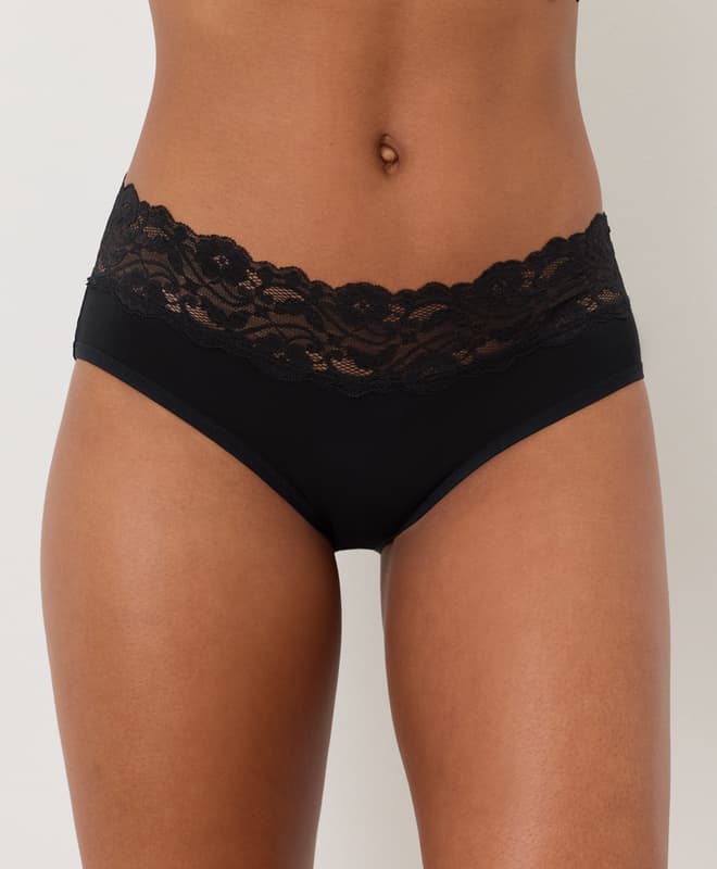 Women’s Lace Waist Brief made with Organic Cotton
