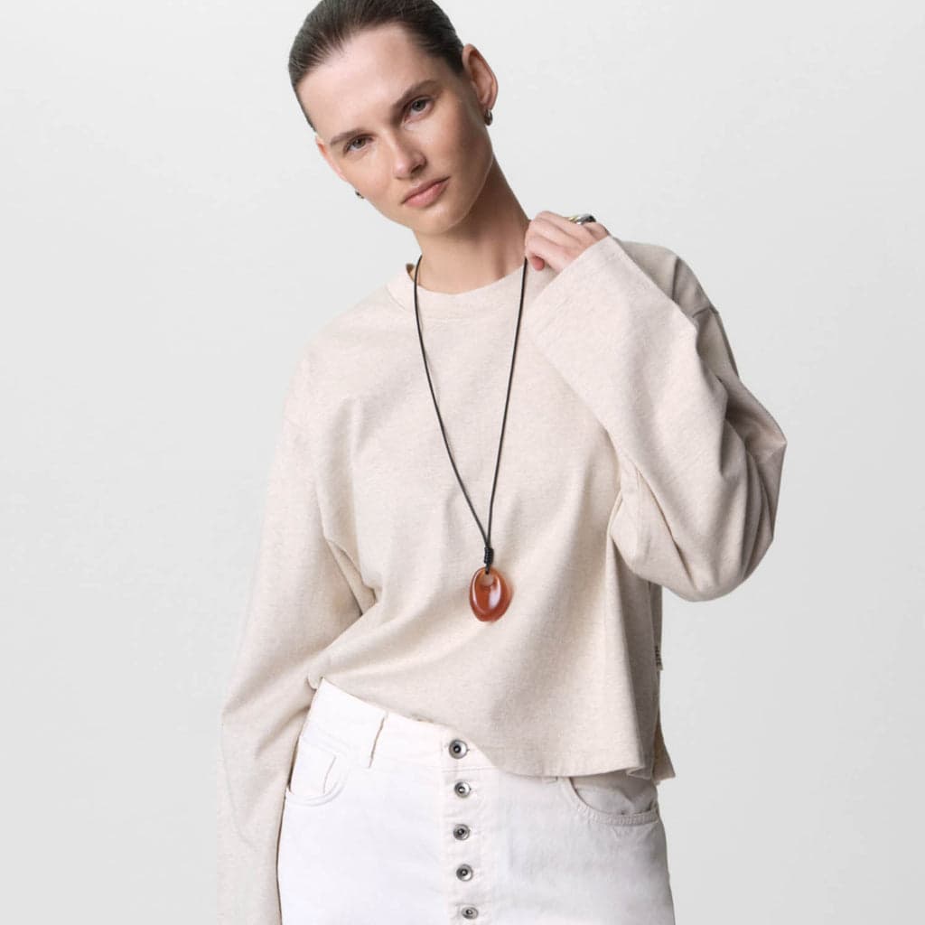 Organic Structured Cotton Long Sleeve Tee 1